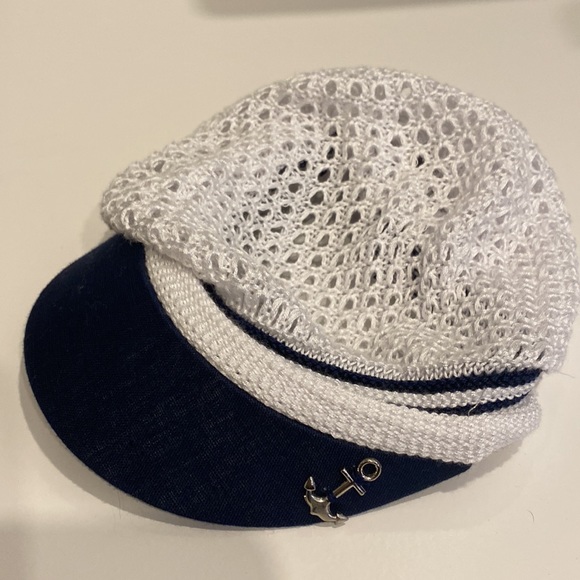 Crochet Navy Inspired Hat for kids 100% cotton - Picture 6 of 7